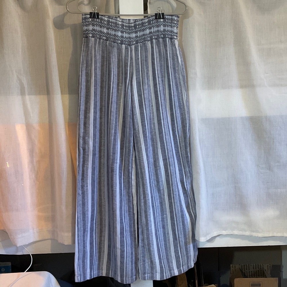RW&CO. Blue and White Striped pants.